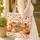 Autumn Harvest Pumpkins Gourds Leaf Garland Wreath - Market Day Carry Gift Quilted Tote Bag - 4