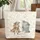 Young Woman Dog Wildflowers Personalized Name - Everyday Carry Gift Quilted Tote Bag - 1