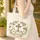 Lush Floral Wreath Ornate Cross Botanical Leaves Scrollwork Name - Everyday Carry Gift Quilted Tote Bag - 4