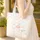 Ruffled Flower Bloom Floral Wreath Tiny Buds Heart Leaf Accents Everyday Carry Lifestyle Gift Quilted Tote Bag - 4