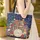 Ornate Vintage Books Swirling Floral Vines Personalized Name Everyday Carry Gift for Book Lovers Quilted Tote Bag - 4