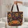 Halloween Bat Pumpkin Sunflowers Autumn Leaves - Halloween Gift Quilted Tote Bag - 5