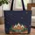 Night Sky Campfire Tipis Rolling Hills - Everyday Carry Gift for Western Lover Quilted Tote Bag - 1
