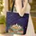 Night Sky Campfire Tipis Rolling Hills - Everyday Carry Gift for Western Lover Quilted Tote Bag - 4