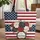 Patriotic Roses American Flag Medallion Personalized Everyday Carry Gift Quilted Tote Bag - 1