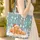 Highland Cow Santa Hats Pine Trees Snowflakes Snowdrift Christmas Winter Season Carry Gift Quilted Tote Bag - 4