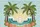 Tropical Beach Palm Trees Ocean Hibiscus Seashells Name Wreath - Travel Essentials Quilted Tote Bag - 7