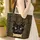 Black Cat Golden Filigree Personal Scroll - Everyday Carry Gift for Cat Lover Quilted Tote Bag - 4