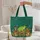 Vibrant Frog Red Mushroom Floral Wreath Personalized Everyday Carry Gift Quilted Tote Bag - 5
