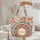 Paisley Polka Dot Personalized Name - Everyday Carry Travel Gift Quilted Tote Bag - 5
