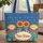 Folk Art Sunflowers Starry Wreath Name - Everyday Carry Gift Quilted Tote Bag - 1
