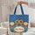 Folk Art Sunflowers Starry Wreath Name - Everyday Carry Gift Quilted Tote Bag - 5