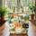 Cartoon Cat Faces Storybook Landscape Floral Wreath - Everyday Carry Gift for Cat Lover Quilted Tote Bag - 3