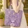 Cat Face Filigree Paisley Art Nouveau - Everyday Carry Personalized Name Gift Quilted Tote Bag - 4