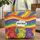 Red Yellow-Green Purple Teddy Bears Rainbow Stripes - Everyday Carry Gift Quilted Tote Bag - 1