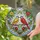 Two Birds Embrace Blooming Flowers Stained Glass - Home Decor Gift Stained Glass Suncatcher - 2