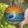 Seagull Coastal Sunset Ocean Waves - Home Decor Gift for Bird Lover Stained Glass Suncatcher - 2