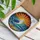 Seagull Coastal Sunset Ocean Waves - Home Decor Gift for Bird Lover Stained Glass Suncatcher - 3