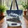 Ornate Steam Locomotive Snowy Pine Forest - Christmas Gift for Train Enthusiast Quilted Tote Bag - 3
