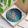 Crescent Moon Lily Rose Blossoms Celestial Starry Night Sky - Home Decor Gift Stained Glass Suncatcher - 3