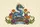 Ornate Blue Dragon Antique Books Fantasy Flowers - Everyday Carry Book Lover Gift Quilted Tote Bag - 7