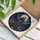 Mysterious Robed Woman Scythe Staff Full Moon Gravestones Night Sky - Gothic Home Decor Gift Stained Glass Suncatcher - 3