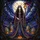 Mysterious Robed Woman Scythe Staff Full Moon Gravestones Night Sky - Gothic Home Decor Gift Stained Glass Suncatcher - 5