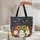 Garden Gnomes Pointed Hats Wildflowers Garden Scene Everyday Carry Gift for Garden Lover Quilted Tote Bag - 5