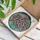 Caladium Leaves Stained Glass Pot Mosaic - Home Decor Gift Stained Glass Suncatcher - 3
