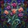 Blooming Tulips Foliage Flower Buds Botanical Mosaic - Housewarming Home Decor Gift Stained Glass Suncatcher - 5