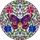 Butterfly Pink Blue Blossoms Green Leaves Diamond Glass Beads Jewel Tone Home Decor Gift Stained Glass Suncatcher - 5