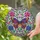 Butterfly Pink Blue Blossoms Green Leaves Diamond Glass Beads Jewel Tone Home Decor Gift Stained Glass Suncatcher - 2