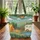 Rustic Camping Tent Campfire Camper Van Lake Scene - Everyday Carry Gift for Camping Lover Quilted Tote Bag - 3