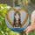 Maine Coon Cat Brown Tabby Green Eyes Heart Flowers Blue Mosaic - Cat Lover Home Decor Gift Stained Glass Suncatcher - 2