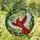 Red Cardinal Bird Flying Forest Berry Jewels - Wildlife Lover Home Decor Gift Stained Glass Suncatcher - 1