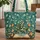 Ornate Open Book Lily Valley Butterflies Personalized Floral Wreath Everyday Carry Gift Quilted Tote Bag - 1