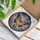 Stained Glass Iridescent Butterfly Dreamcatcher Floral Cloud Mosaic - Home Decor Gift Stained Glass Suncatcher - 3