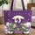 Majestic Purple Dragon Lily Pad Lotus Moon - Everyday Carry Fantasy Lover Gift Quilted Tote Bag - 1