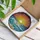 Sun Ocean Waves Reflection Sun Rays Layered Clouds Shoreline - Coastal Home Decor Gift for Ocean Lovers Stained Glass Suncatcher - 3