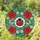 Ladybug Botanical Mosaic Flowers Butterflies - Nature Lover Gift Stained Glass Suncatcher - 1