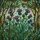 Deep Violet Thistle Flowers Green Leaves Organic Shapes - Home Decor Gift Stained Glass Suncatcher - 5