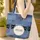 Black Cats Patchwork Denim Name Hoop - Everyday Carry Gift for Cat Lover Quilted Tote Bag - 4
