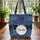 Black Cats Patchwork Denim Name Hoop - Everyday Carry Gift for Cat Lover Quilted Tote Bag - 3