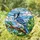 Stained Glass Blue Jay Tree Branch Green Leaves Sky Clouds - Home Decor Gift Stained Glass Suncatcher - 1