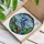 Stained Glass Blue Jay Tree Branch Green Leaves Sky Clouds - Home Decor Gift Stained Glass Suncatcher - 3