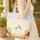 Blue Butterflies Roses Floral Wreath Your Name - Everyday Carry Gift Quilted Tote Bag - 4