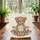 Teddy Bear Tulips Hyacinths Floral Wreath Everyday Carry Gift for Kids Quilted Tote Bag - 3