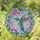 Hummingbird Purple Pink Flowers Green Leaves Home Decor Gift for Bird Lovers Stained Glass Suncatcher - 1