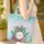 Lily of the Valley Vintage Books Bellflower Wreath Everyday Carry Gift for Book Lover Quilted Tote Bag - 4