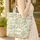 Vintage Botanical Wreath Fern Fronds Berry Branches - Everyday Nature Carry Gift Quilted Tote Bag - 4